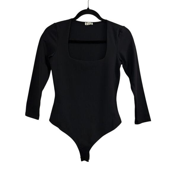 NWT Free People Intimately Truth Or Square Black Bodysuit Women’s Size Small - Picture 3 of 7
